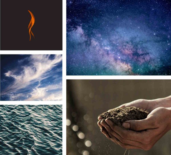 Elemente-Uebersicht-erde-feuer-wasser-luft-raum-doshas
